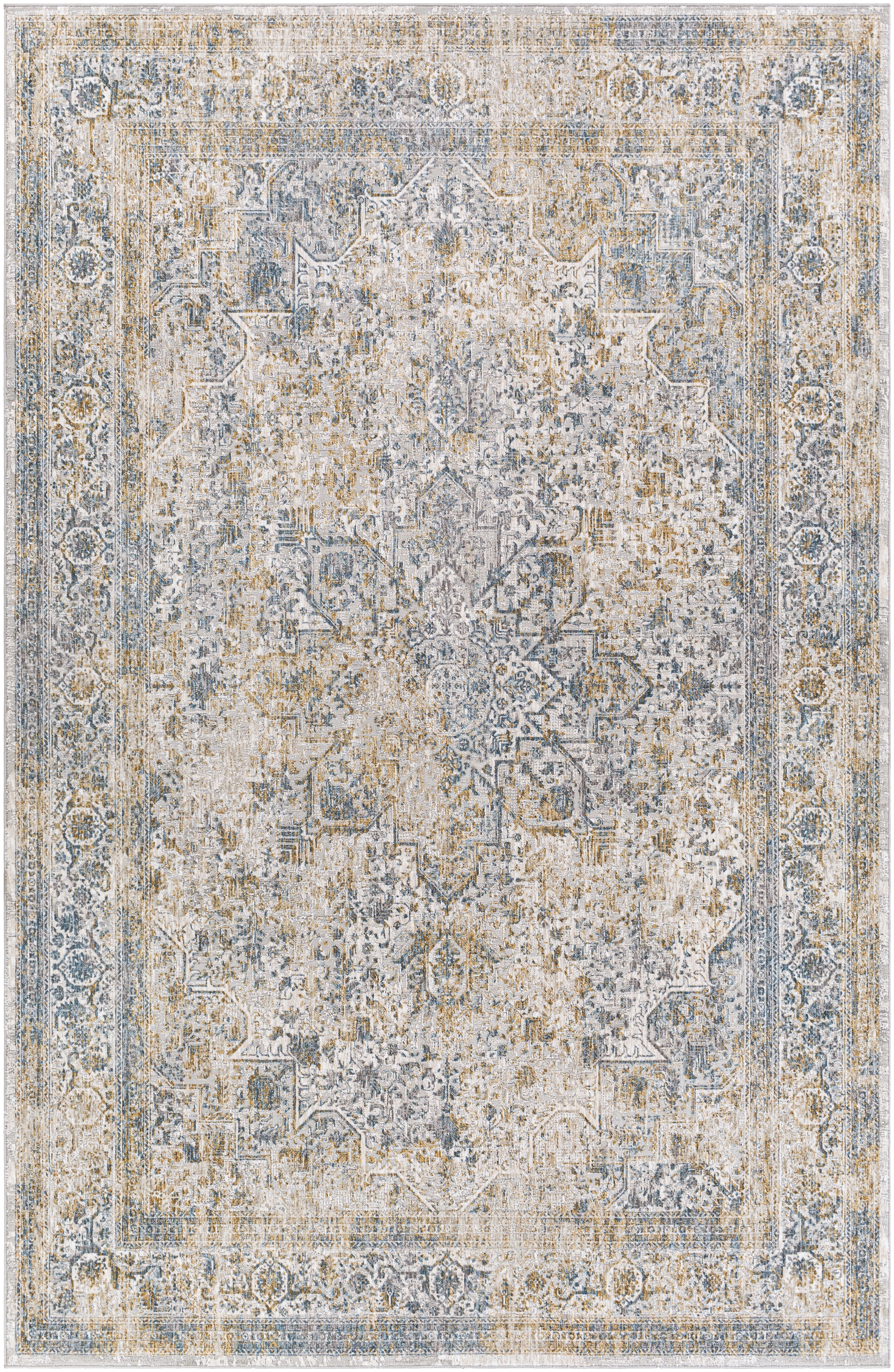 Carmel Gray Indoor 8'10" x 12' Machine Woven Rug - Image 0