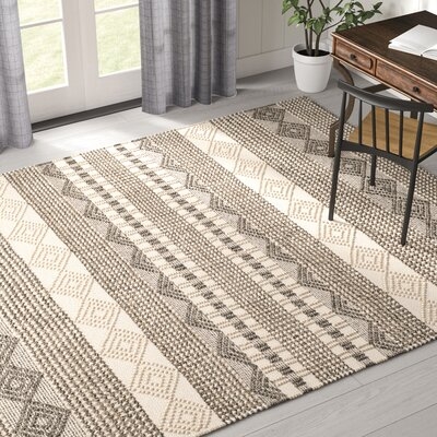 Gifford Striped Hand Tufted Gray/Ivory Area Rug - Image 0