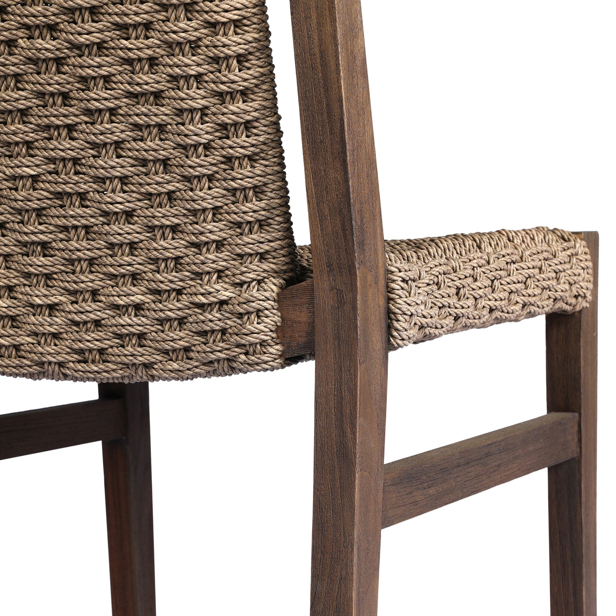 Cromwell Outdoor Dining Chair - Dark Textured Woven - Image 6