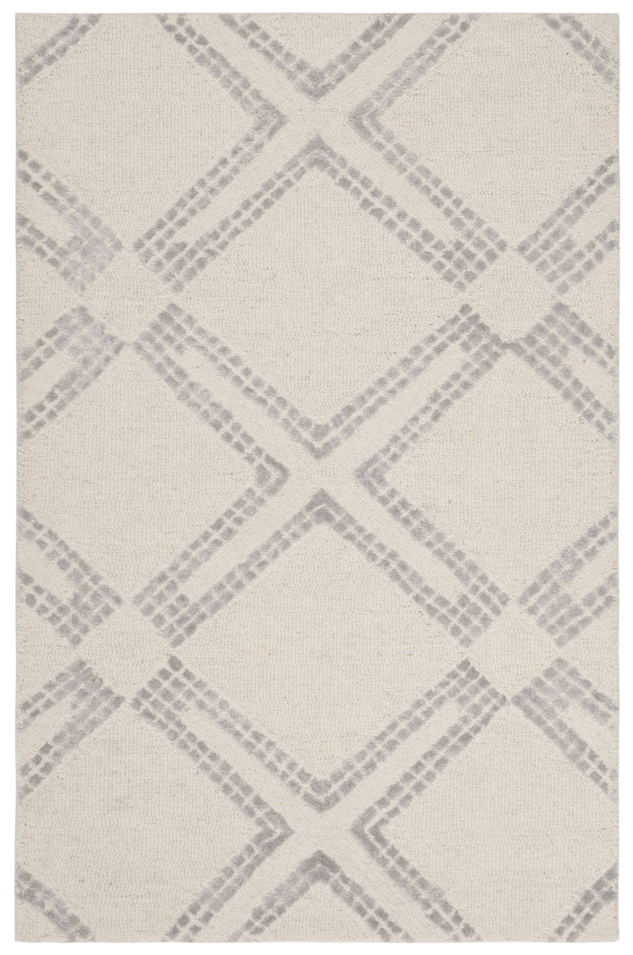 Arlo Home Hand Tufted Area Rug, BLG574G, Ivory/Silver,  2' 6" X 4' - Image 0