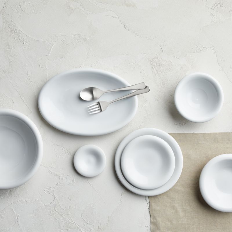 Caesna White Stoneware Salad Plates, Set of 8 - Image 1