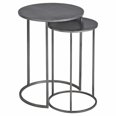 Nesting End Tables Set of 2, Gunmetal - Image 0