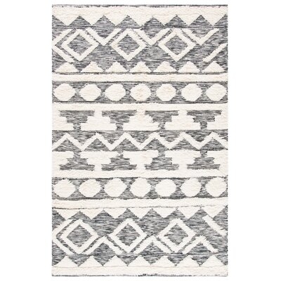 Partughimeos Handwoven Wool Ivory/Gray Rug - Image 0
