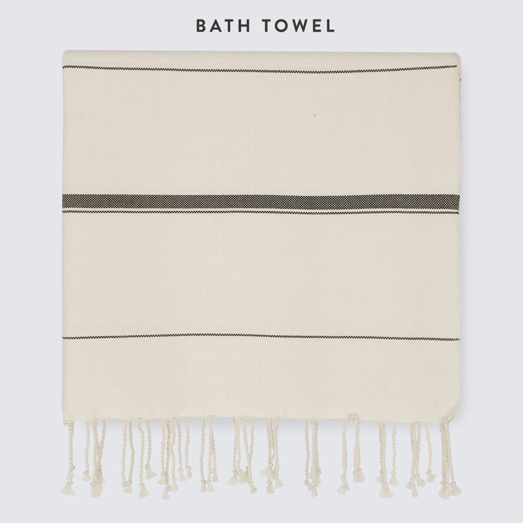 The Citizenry Marrakech Spa 2 Bath Towels | Black - Image 9