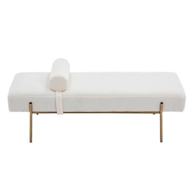 Upholstered Bench With Bolster Pillo - Image 0