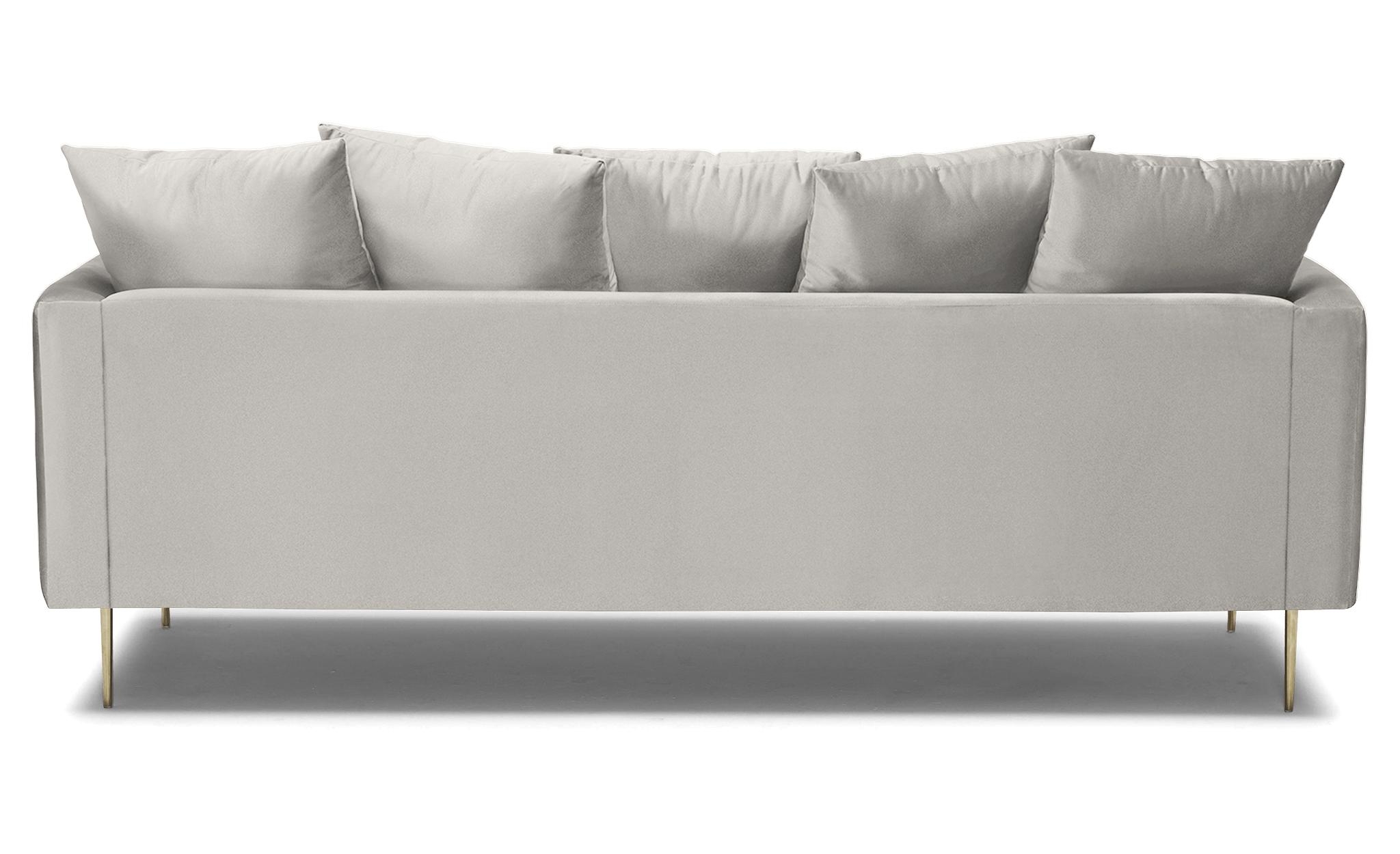 White Aime Mid Century Modern Sofa - Tussah Snow - Image 4