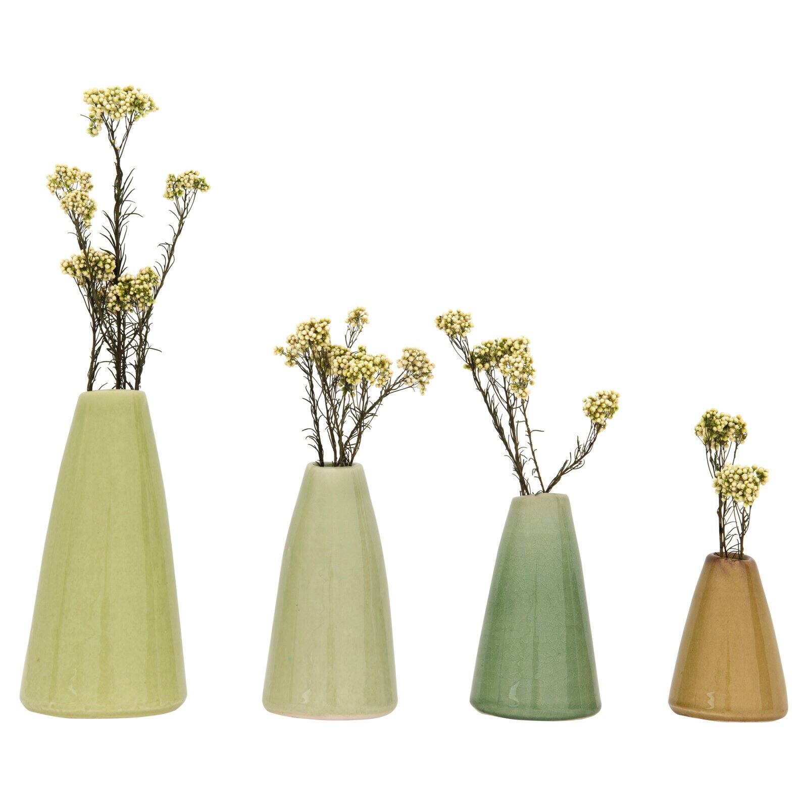 Pistachio Green Terracotta Vases (Set of 4 Sizes) - Image 2