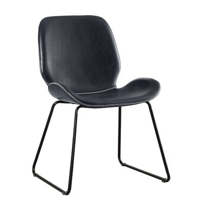 Etinne Contemporary Curved Accent Chair In Black - Image 0
