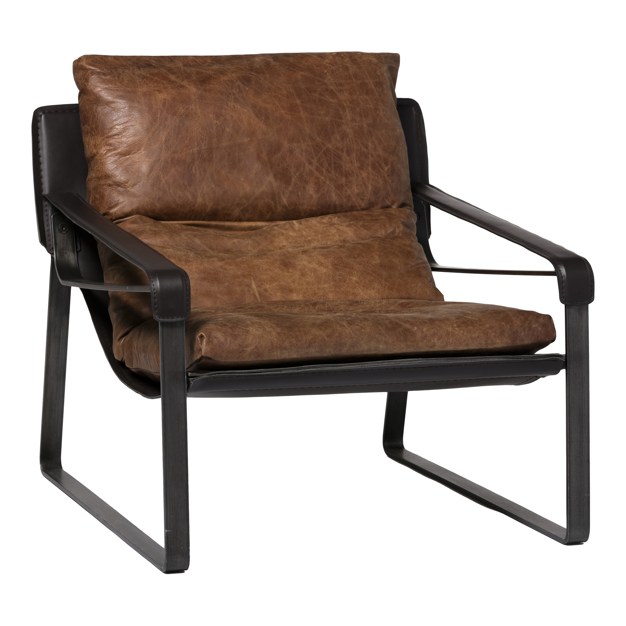 Connor Club Chair Open Road Brown Leather - Image 1