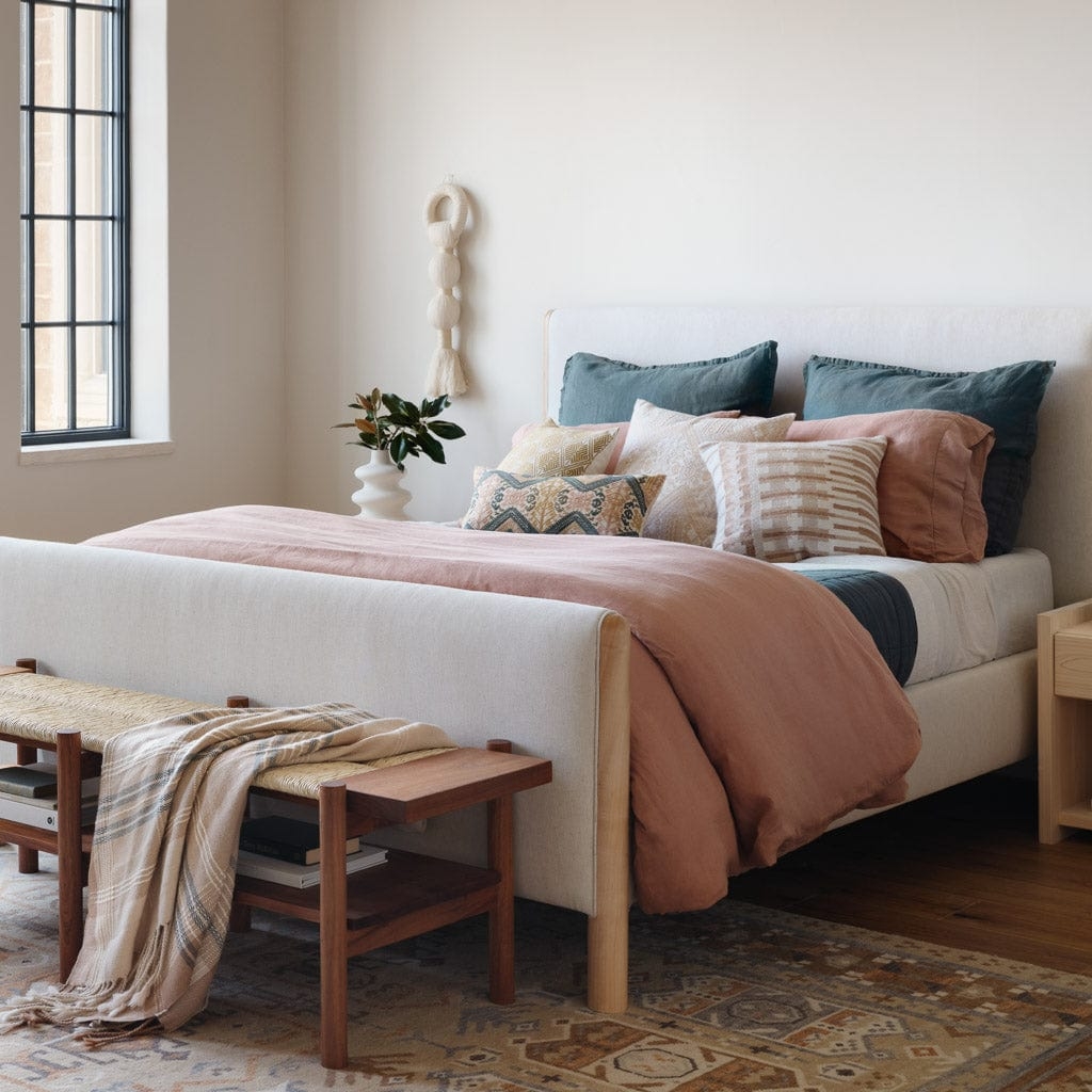 The Citizenry Poeta Pillow | 18" x 18" | Red - Image 1