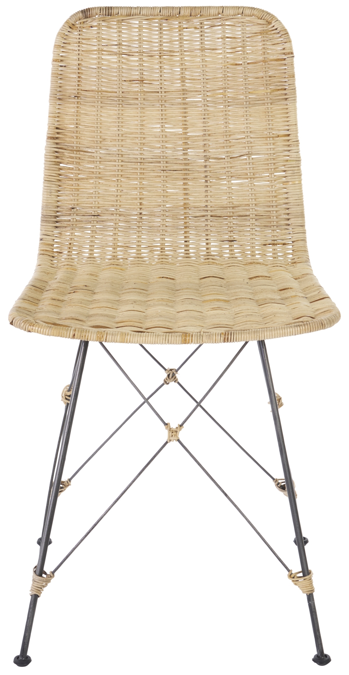 Minerva Weaved Dining Chair - Light Natural / Black - Image 0