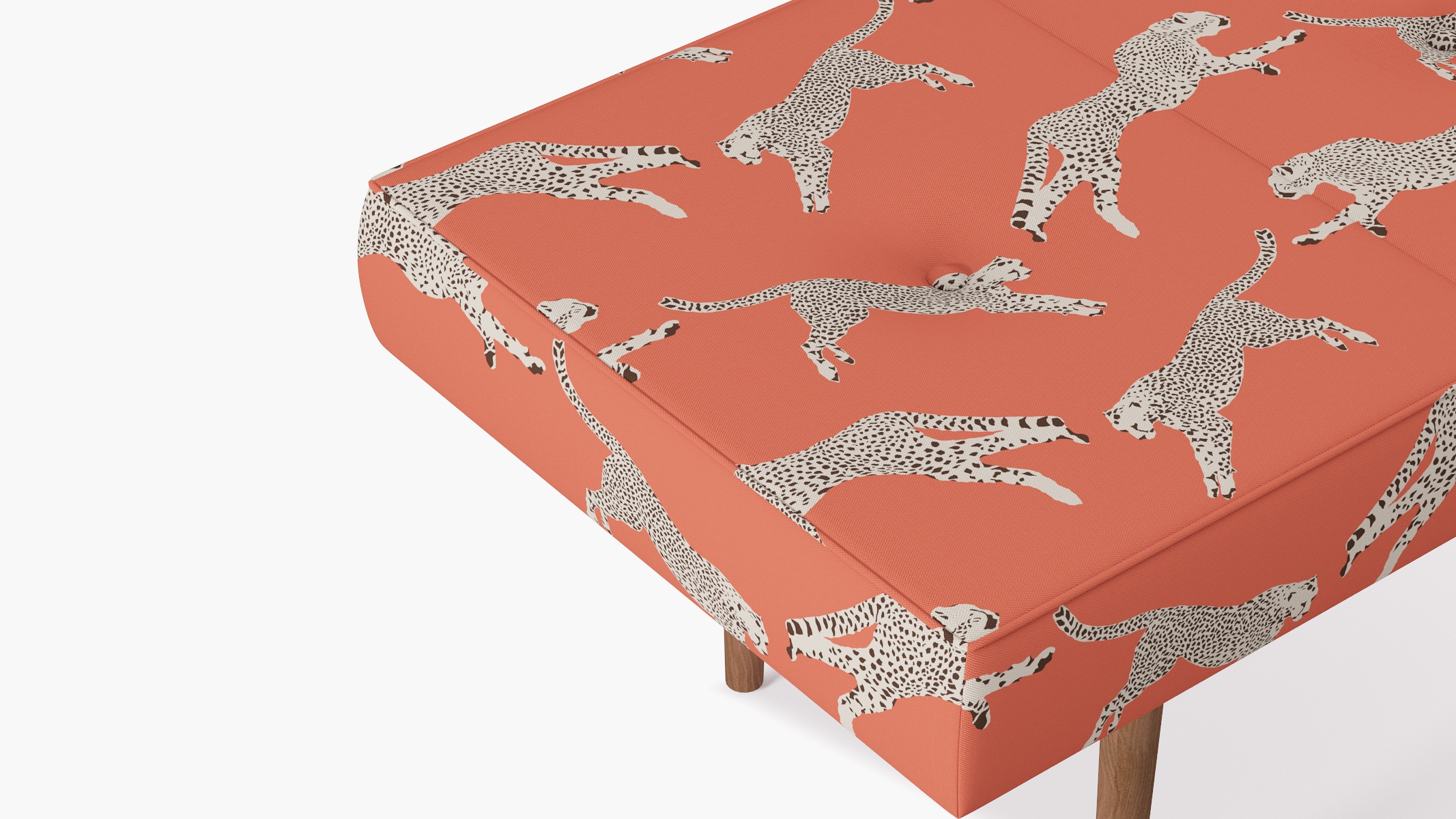 Mid-Century Bench, Henna Cheetah, Espresso - Image 3