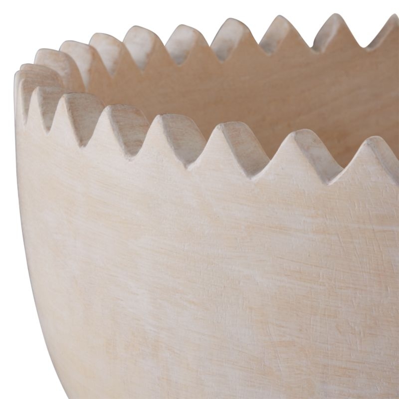 Chop Whitewash Wood Bowl - Image 4