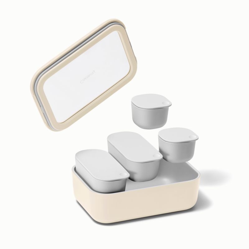 Caraway ® Cream 6.6-Cup Non-Stick Glass Food Storage Container with Lid - Image 2