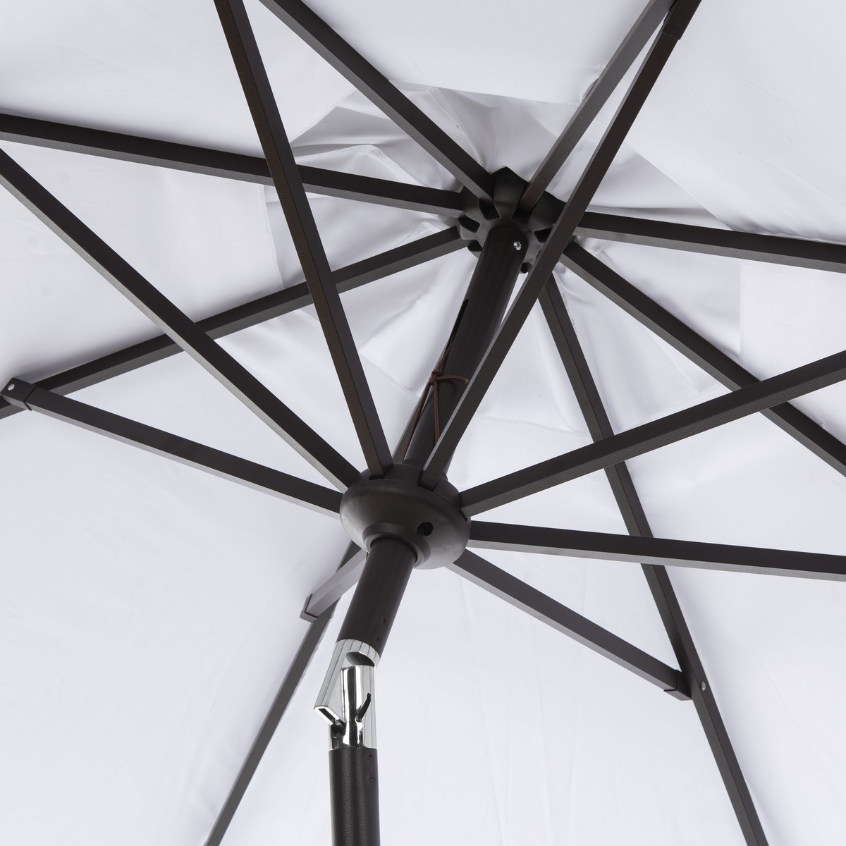 Herla 11Ft Auto Tilt Umbrella - White - Safavieh - Image 2