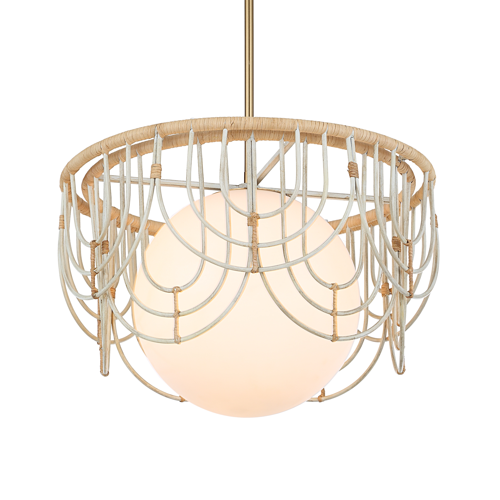 Arches 1 Light Rattan Pendant - Image 4