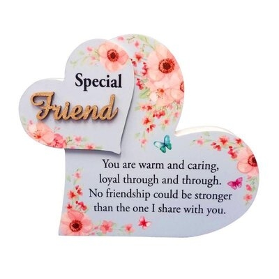 Hearts Special Friend Block Sign - Image 0