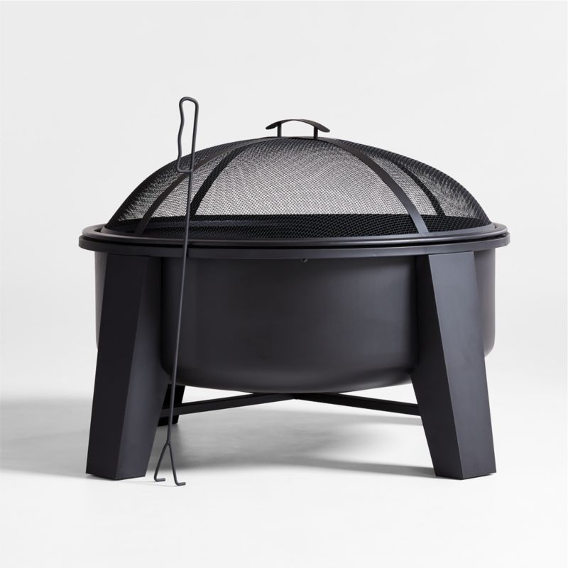 Torin Round Black Metal Fire Pit - Image 3