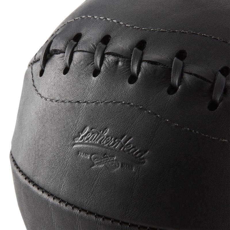 Leather Head Small Black Leather Basketball - Image 8