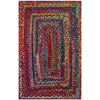 Smalling Hand-Knotted Cotton Red/Orange/Yellow Rug - Image 0
