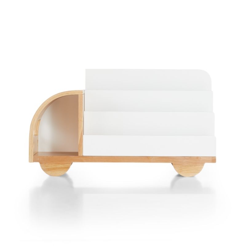 Wood 4-Shelf Truck Bookcase - Image 1