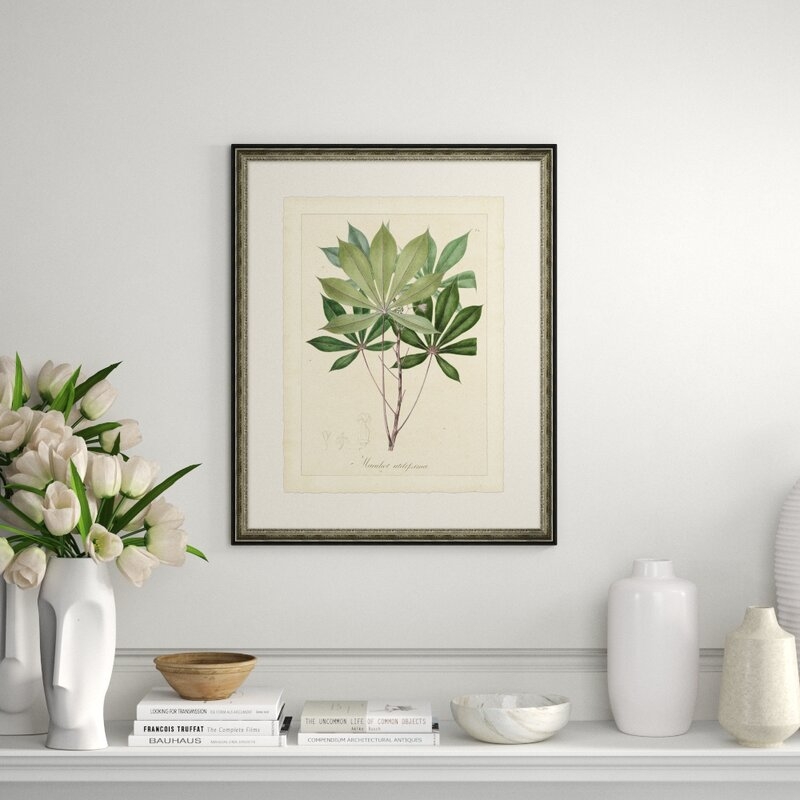 Providence Art 'Elegant Foliage 4' Framed Graphic Art Print - Image 0