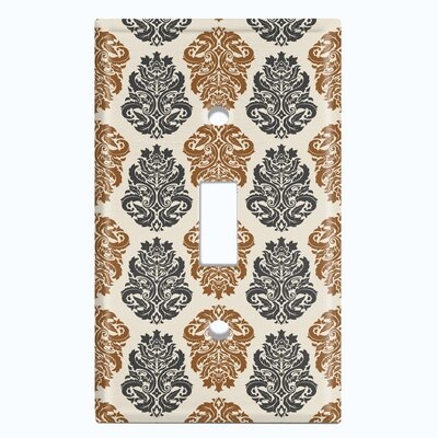 Metal Light Switch Plate Outlet Cover (Damask Symbo - Single Toggle) - Image 0