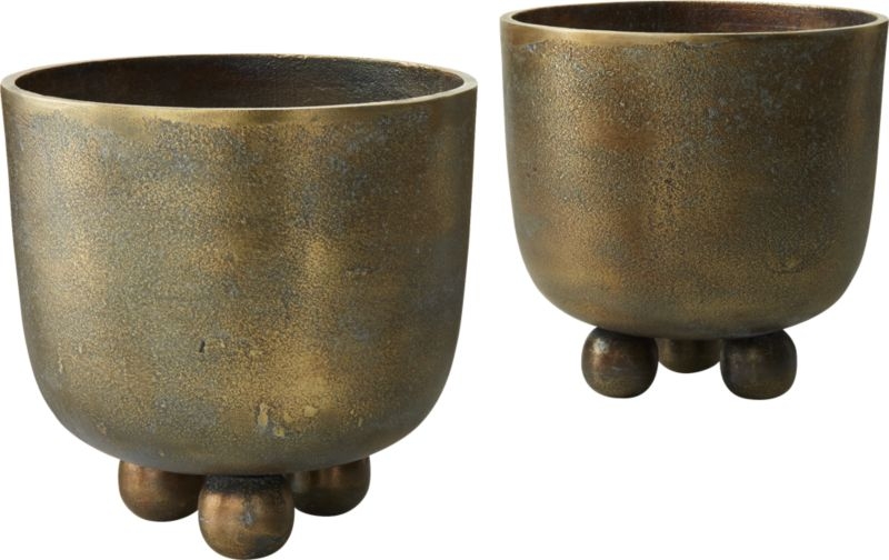 Capo Brass Footed Planter - Image 4