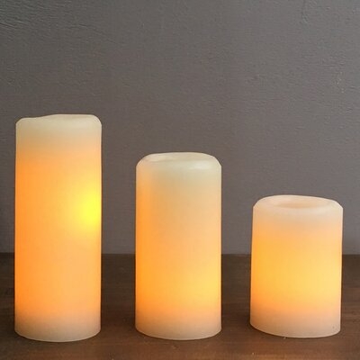 3 Piece LED Unscented Candle Set - Image 0