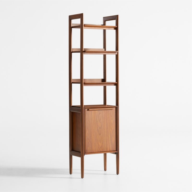 Tate Walnut Wood Bathroom Storage Tower - Image 5