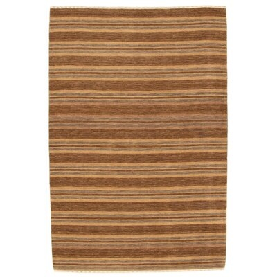 One-of-a-Kind Willacoochee Hand-Knotted 2010s Gabbeh Brown 5' x 7'6" Wool Area Rug - Image 0