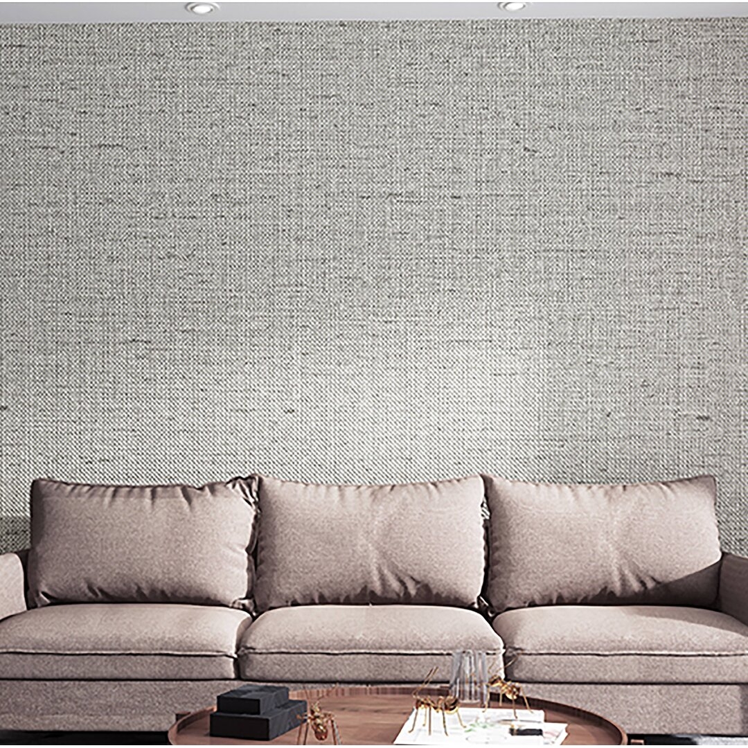 Porpora Textured Peel & Stick Wallpaper Roll, Light Gray, 33' x 24" - Image 0