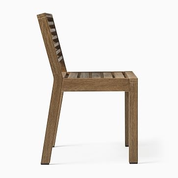 Santa Fe Slatted Dining Chair, S/2, Wood, Driftwood - Image 3