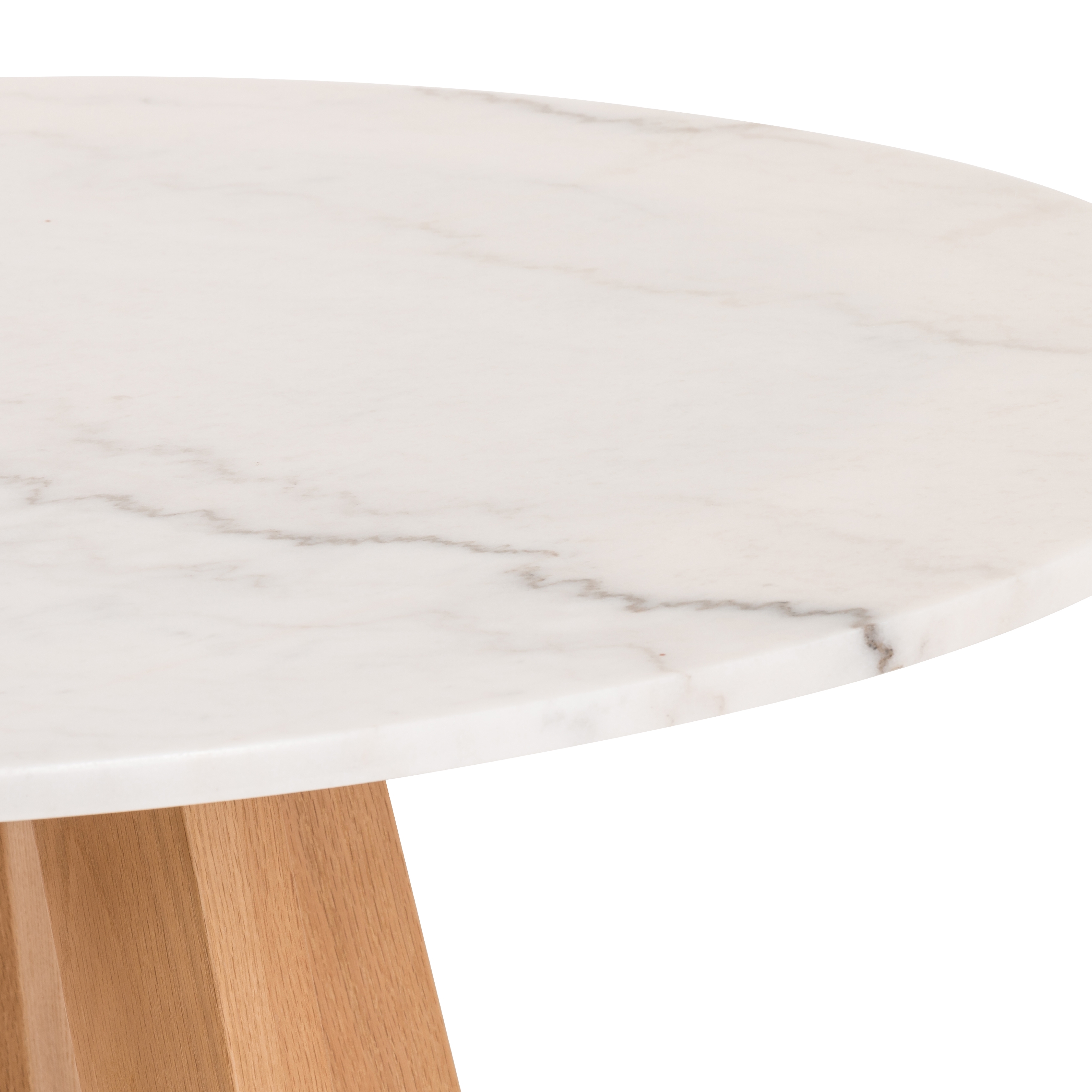 Creston Dining Table 42"-White Marble - Image 1