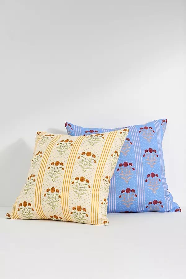 Mira Cotton Woven Printed Floral Pillow - Image 1