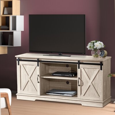 TV Stand for TVs up to 65" in , White Wash Gray - Image 0