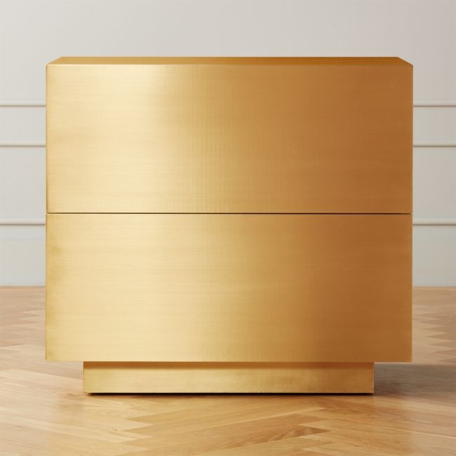 Penn Brass Clad Wide 2 Drawer File Cabinet - Image 0
