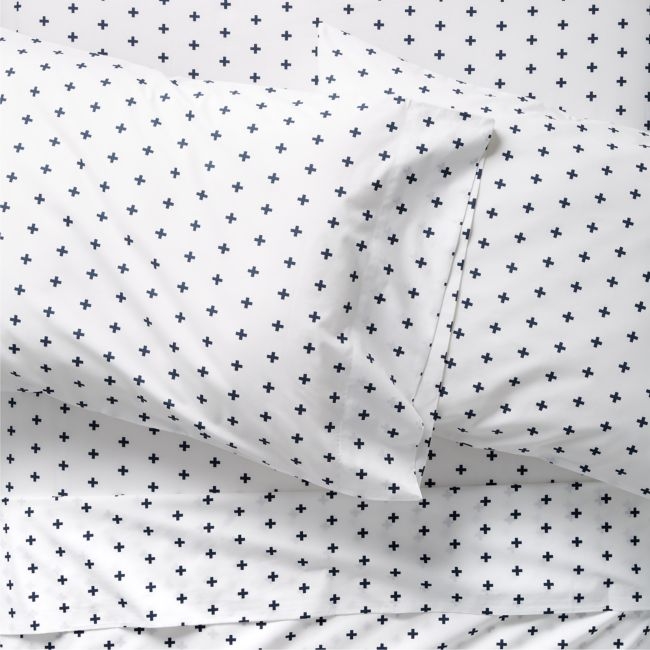 Kids Organic Indigo Plus Sign Full Sheet Set - Image 0