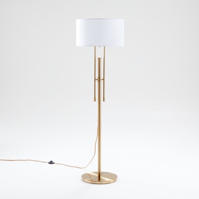 Cameron Brass Adjustable Floor Lamp - Image 0