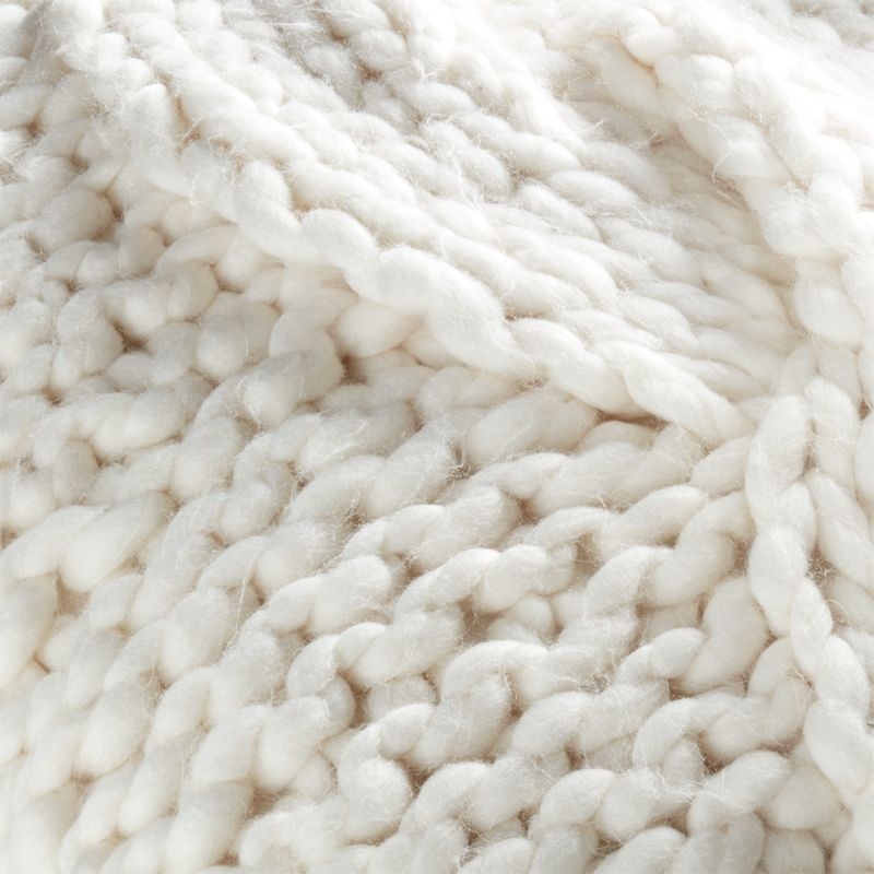 Cozy Ivory Cable Knit Christmas Stocking - Image 2