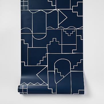 Labyrinth Wallpaper, Midnight - Image 0