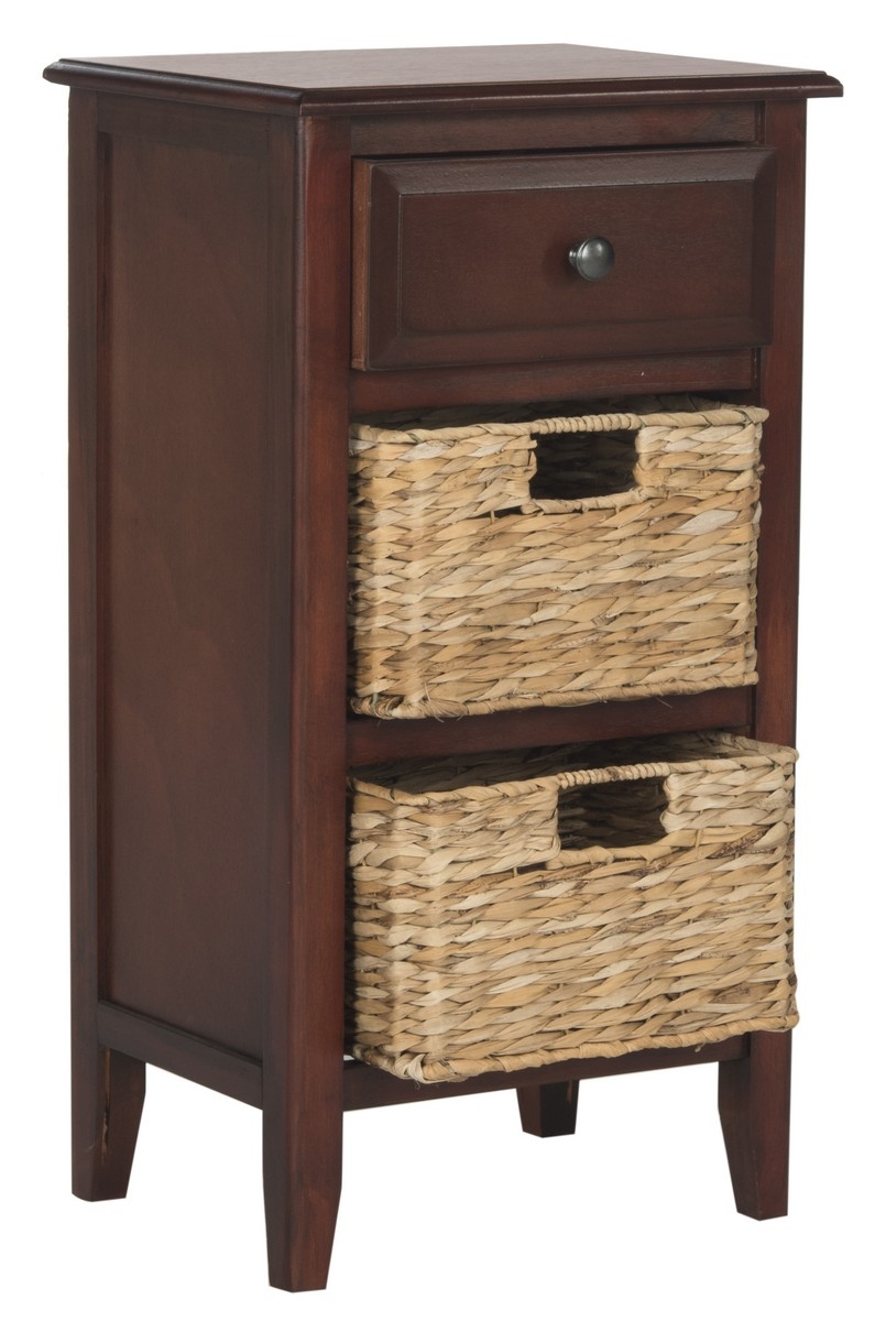 Everly Drawer Side Table - Cherry - Safavieh - Image 2