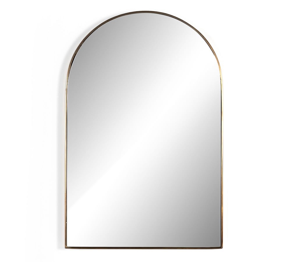 Corey Arch Wall Mirror, 21"W x 32"H, Brass - Image 0