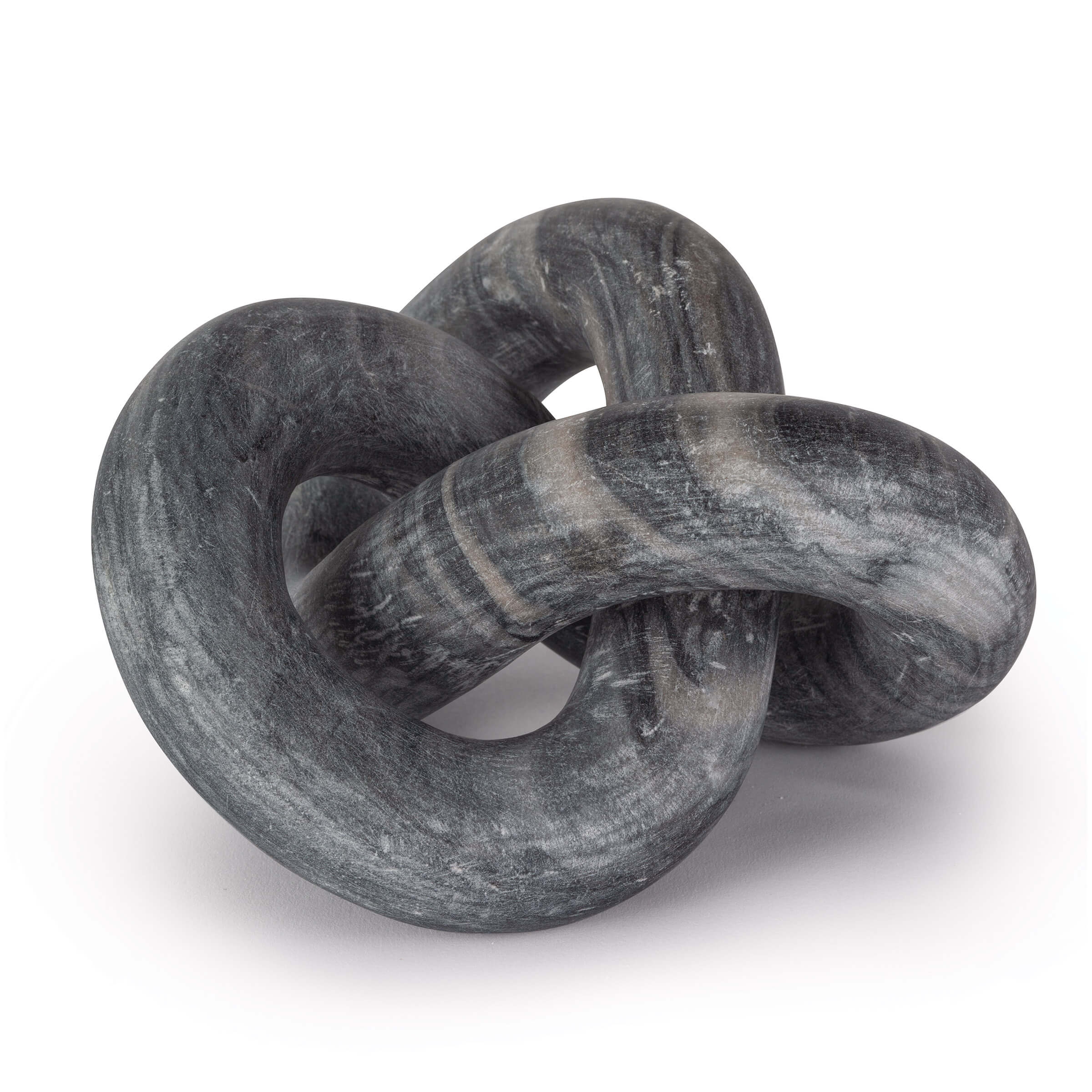 Regina Andrew Cassius Industrial Loft Black Marble Chain Link Sculpture - Image 0
