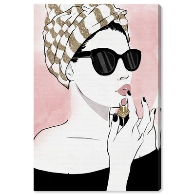 All Glammed up Night Makeup - Graphic Art Print on Canvas - Image 0