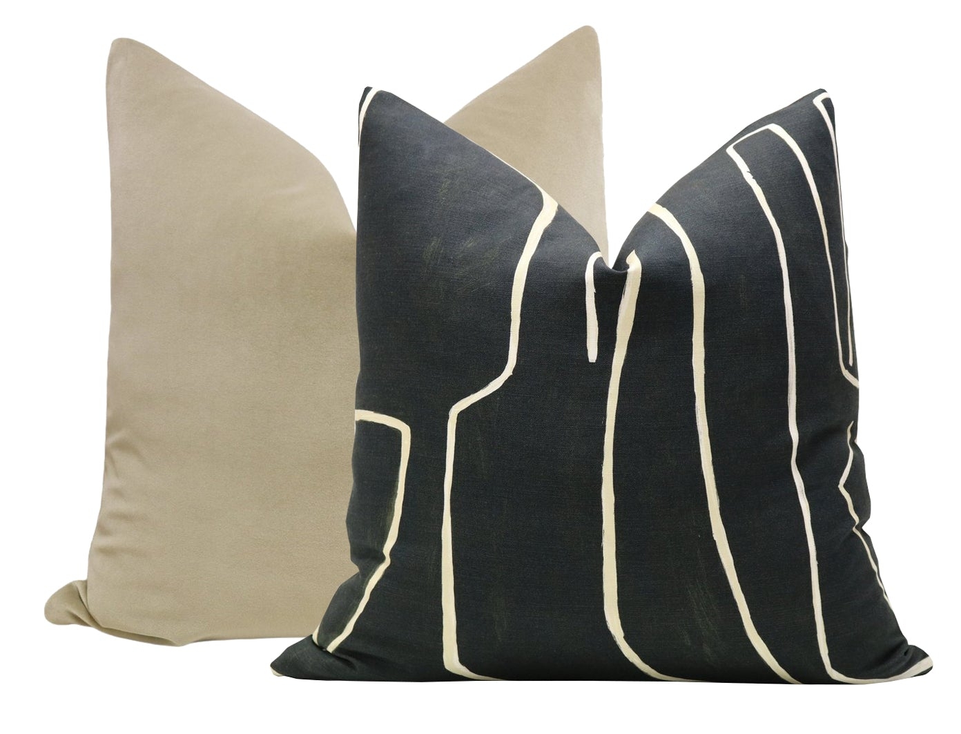 GRAFFITO // ONYX + BEIGE - 14" X 36" - Image 4