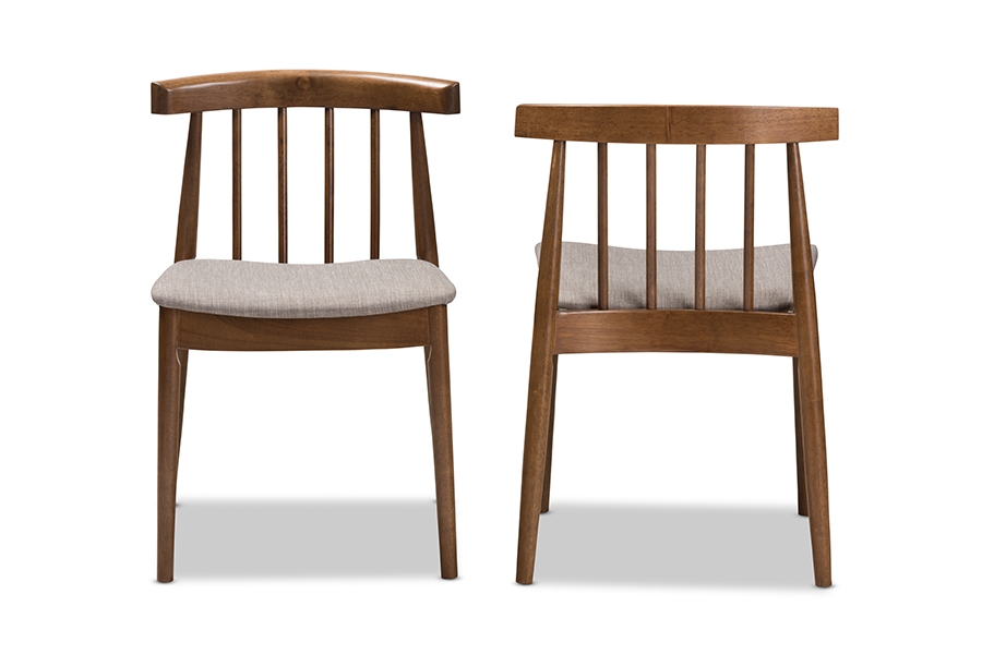 Wyatt Mid-Century Modern Walnut Wood Dining Chair (Set of 2) - Image 2