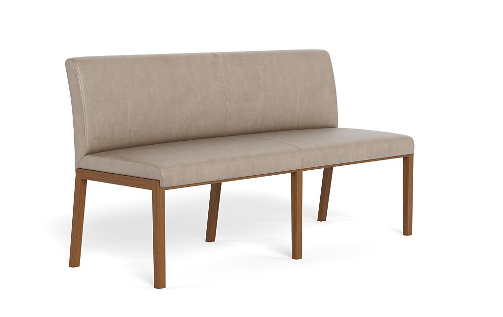 Callen Leather Wood Framed Upholstered Bench - Image 1