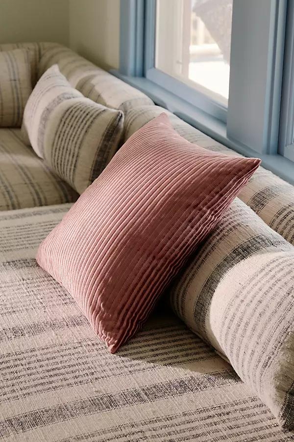 Fiora Ribbed Velvet Pillow - Image 1