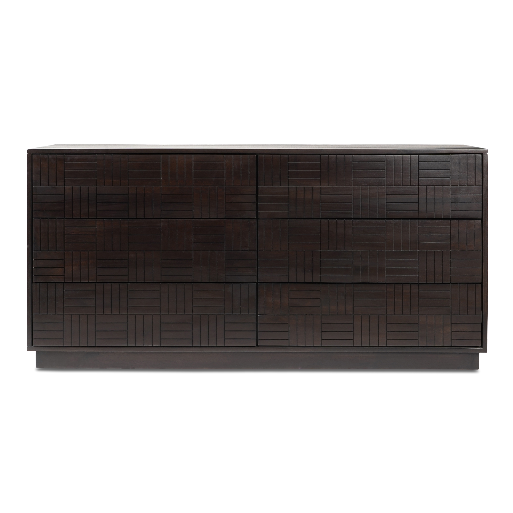 Denman 6 Drawer Dresser Dark Brown - Image 0